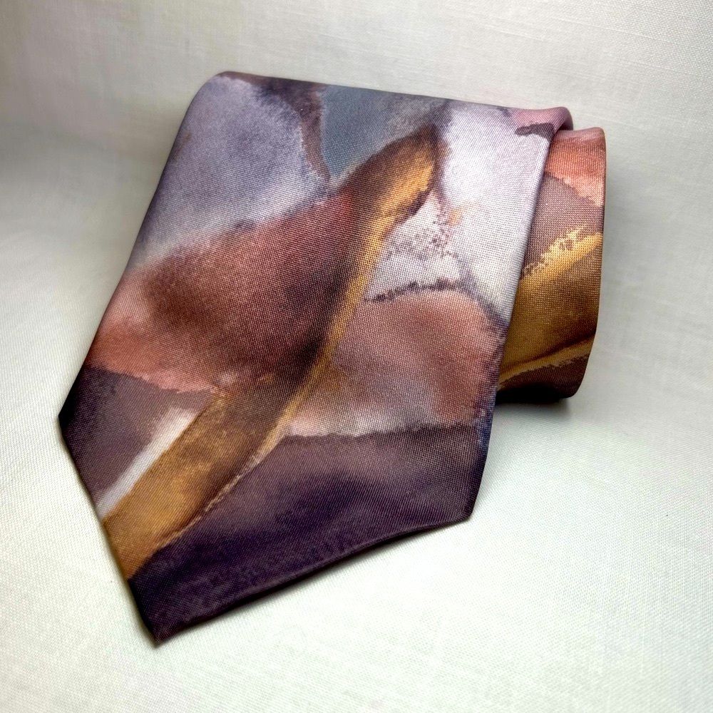 80s 90s Watercolor Aesthetic Silk Tie Retro